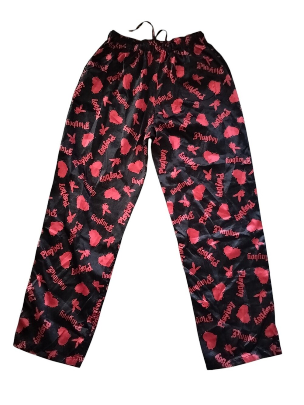 Vintage Playboy Satin Pajama Bottoms, Unisex, Size Medium/27"